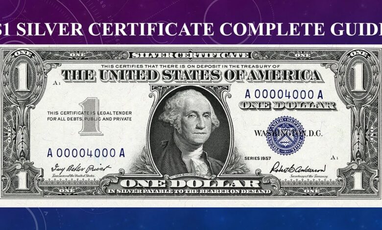 Silver Certificate Dollar Bills